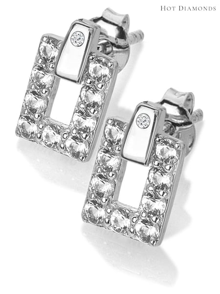 Hot Diamonds Silver Tone Echo Earrings (Q92992) | €86