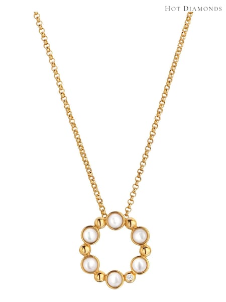 Hot Diamonds HD X JJ Gold Tone Calm Mother of Pearl Circle Pendant (Q93010) | 5,708 UAH