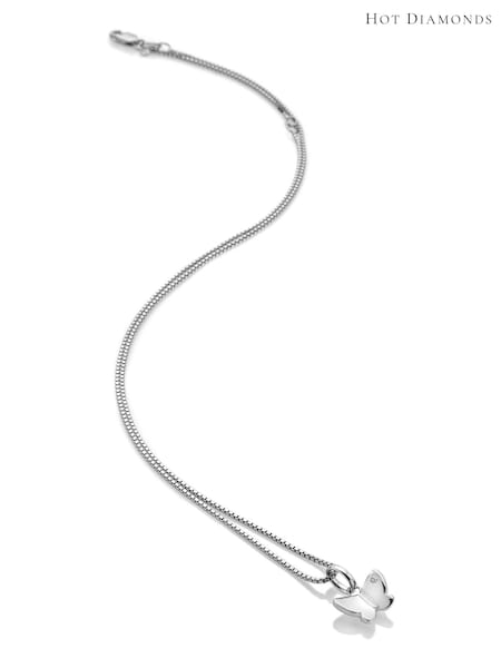 Hot Diamonds Silver Tone Butterly Pendant Necklace (Q93026) | €77