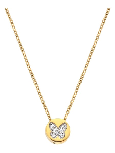 Hot Diamonds x JJ Gold Plated Pendant Necklace (Q93027) | €108