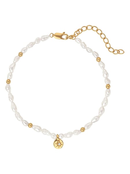 Hot Diamonds HD X JJ Gold Tone Calm Pearl Lunar Bracelet (Q93036) | €136