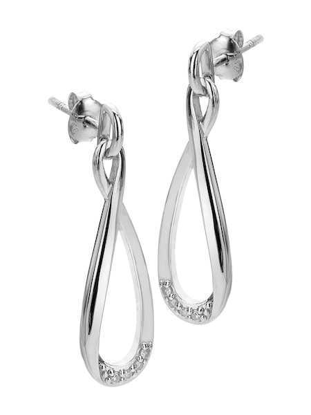 Hot Diamonds Silver Tone Flourish Earrings (Q93040) | €207