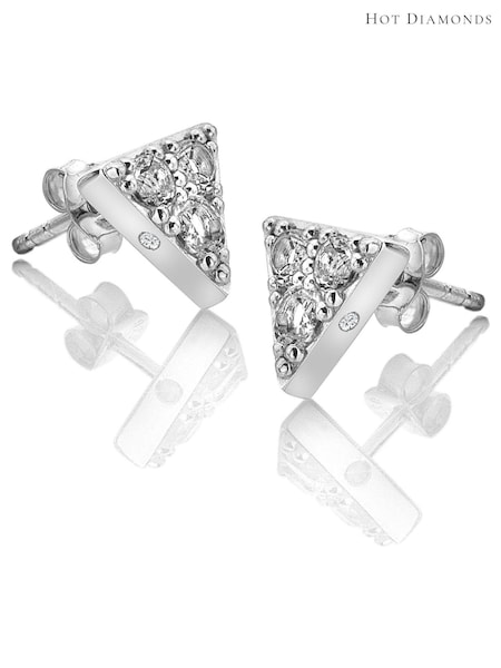 Hot Diamonds Silver Tone Stellar Triangle Earrings (Q93072) | €108