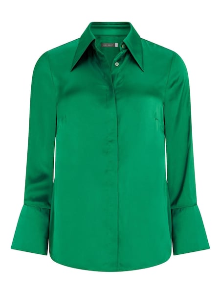 Mint Velvet Green Satin Shirt (Q93163) | €60