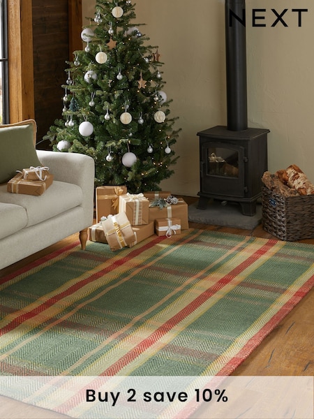 Green Barton Check Rug (Q93218) | €106 - €464