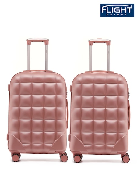 Flight Knight Medium Check-In Hold Luggage Bubble Hardcase Travel Suitcases Set of 2 (Q93473) | €147