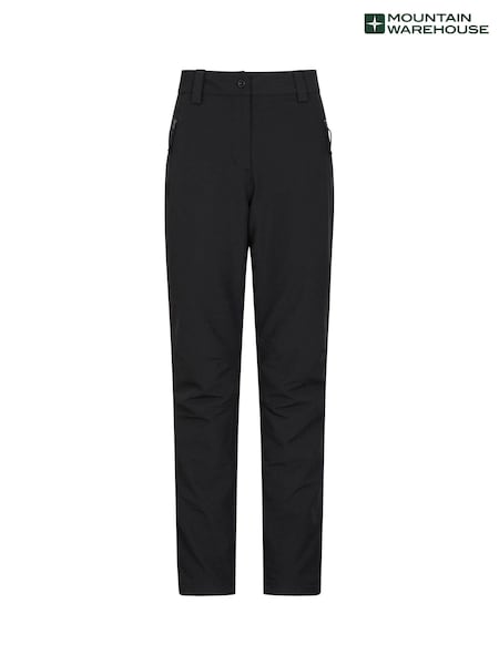 Mountain Warehouse Black Arctic II Stretch Womens Fleece Lined Trousers (Q93538) | €80