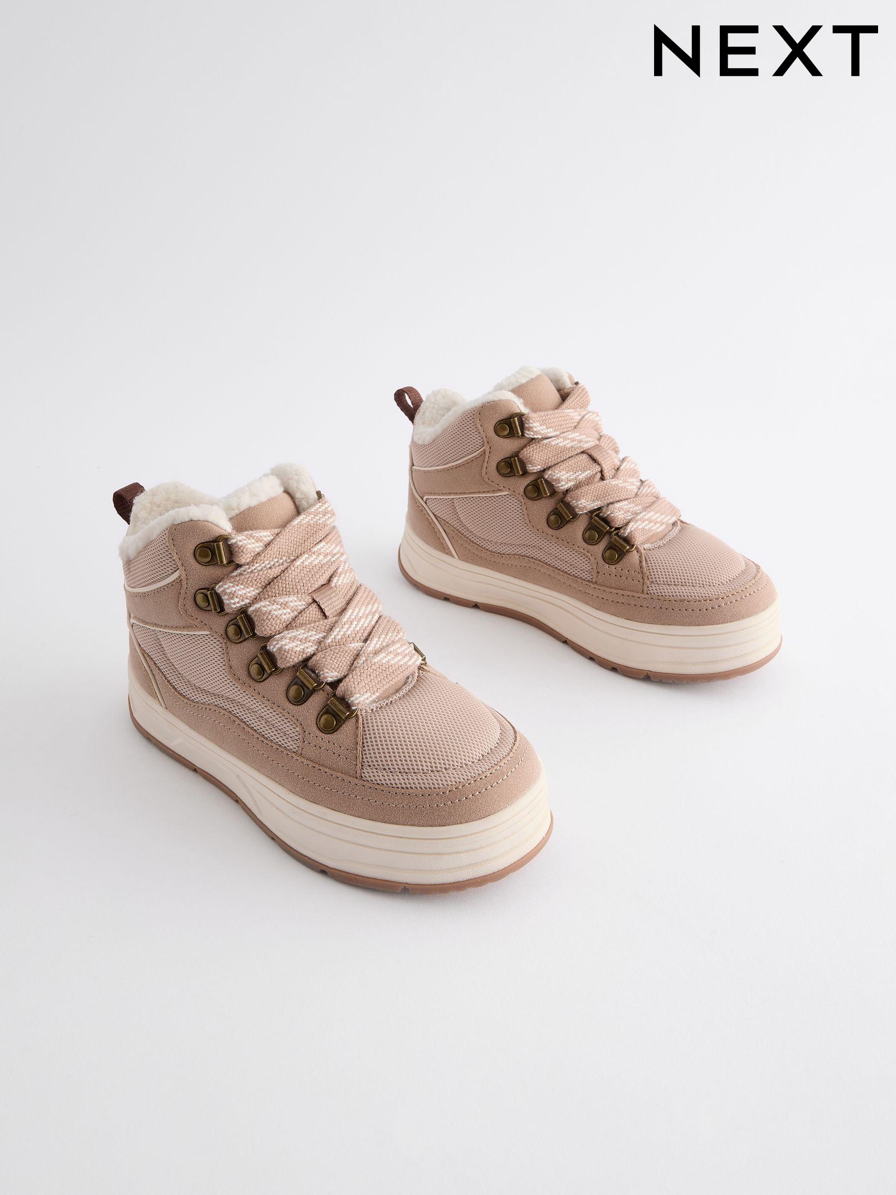 Boys Trainers Natural Standard Fit F Lace Up Footwear Next Luxembourg