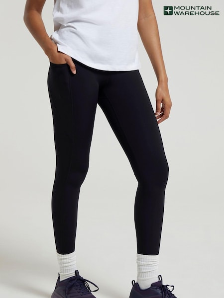 Mountain Warehouse Black Blackout Womens High Waisted Leggings (Q93572) | R$ 395
