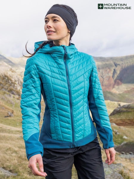 Mountain Warehouse Blue Ultra Siurana Womens Water Resistant Insulated Jacket (Q93609) | €102