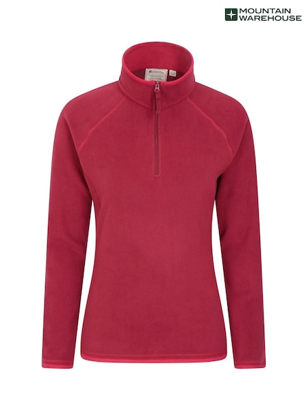 Mountain Warehouse Red Womens Montana Half Zip Fleece (Q93625) | €33