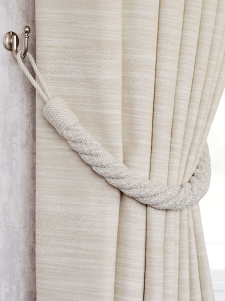 Laura Ashley Slate White Set of Two Felton Rope Tie Backs (Q93673) | €54
