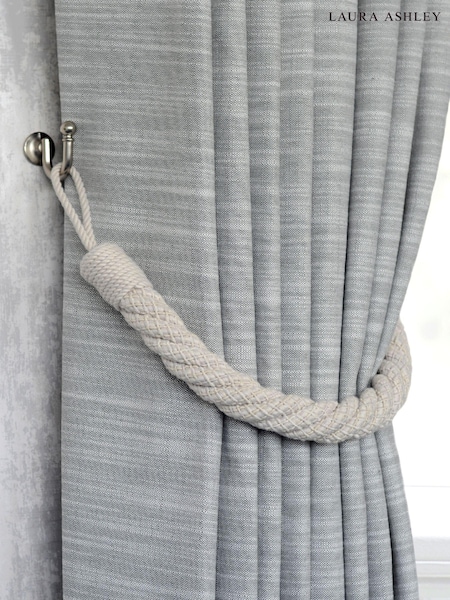 Laura Ashley Dove Grey Set of Two Felton Rope Tie Backs (Q93756) | €54