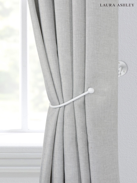 Laura Ashley Matt White Set of Two Swing Curtain Holdbacks (Q93780) | €35