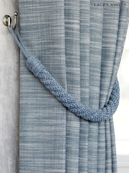 Laura Ashley Pale Seaspray Blue Set of Two Felton Rope Tie Backs (Q93787) | €54