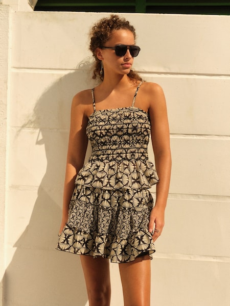 Black/Neutral Printed Co-ord Cami Top (Q93813) | €4