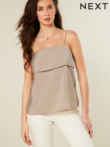 Mink Brown Layered Cami Top (Q93832) | €8
