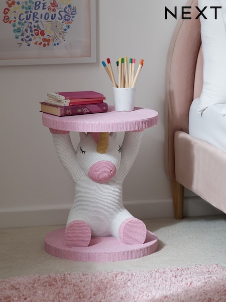 Pink Unicorn Kids Bedside Table (Q93897) | €160