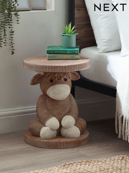 Brown Hamish The Highland Cow Kids Bedside Table (Q93915) | €160