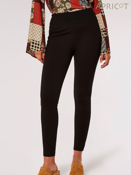 Apricot Black Waistband Ponti Leggings (Q94082) | €37