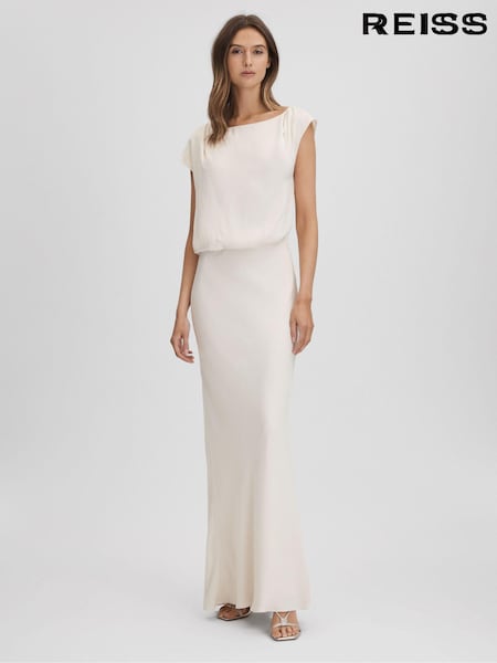 Reiss Ivory Rupa Draped Maxi Dress (Q94247) | 1,970 QAR