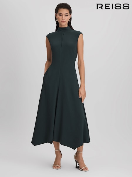 Reiss Libby Fitted Asymmetric Midi Dress (Q94251) | 356 €