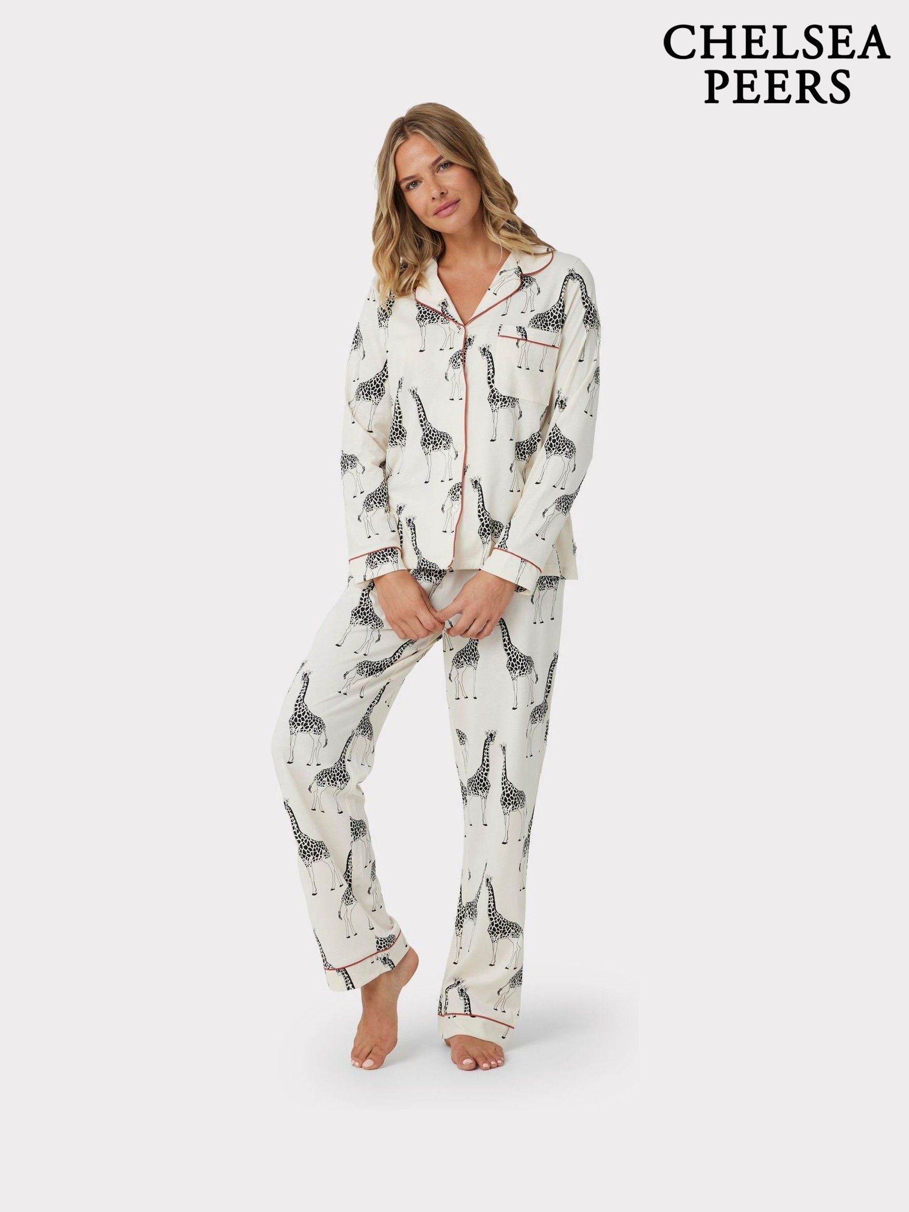 Women s Pyjamas Chelsea Peers Cream Print Nightwear Next Luxembourg
