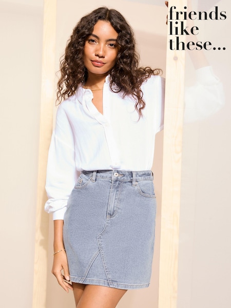 Friends Like These Denim A-Line Mini Skirt (Q94277) | € 19
