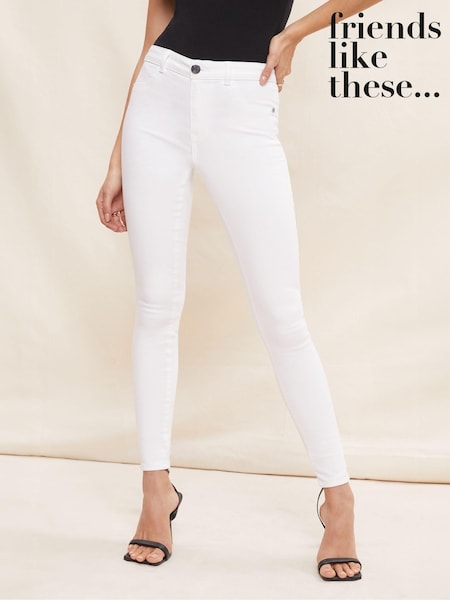 Friends Like These White Petite High Waisted Jeggings (Q94286) | €13