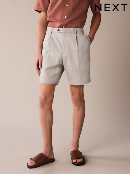 Light Grey Linen Shorts (Q94289) | €7