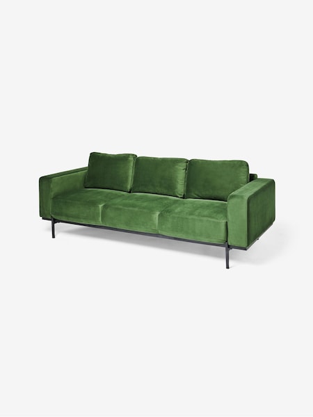 MADE.COM Matt Velvet Grass Green Jarrod 3 Seater Sofa (Q94381) | €1,701