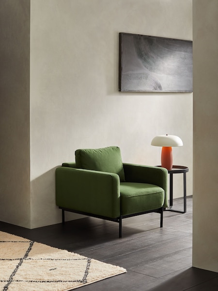 MADE.COM Matt Velvet Grass Green Jarrod Accent Chair (Q94405) | €1,007