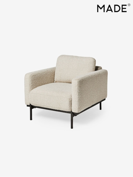 MADE.COM Soft Boucle Paper White Jarrod Accent Chair (Q94414) | €1,007