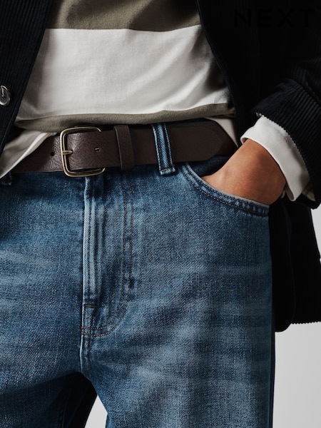 Brown - Regular Casual Faux Leather Belt