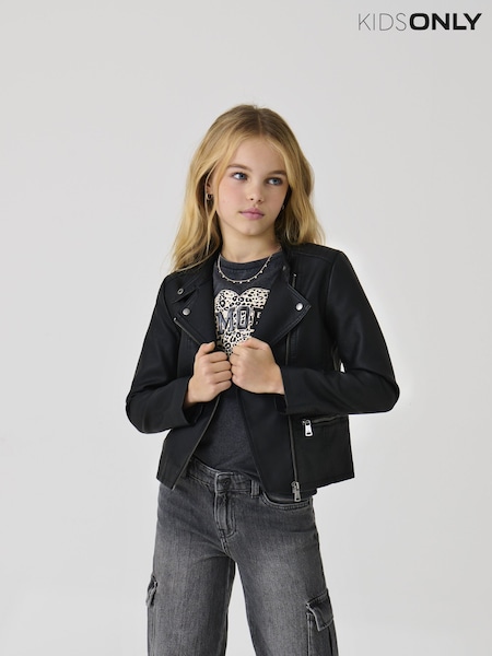 Only Kids Faux Leather Biker Jacket (Q94676) | ‏217 ر.س.‏