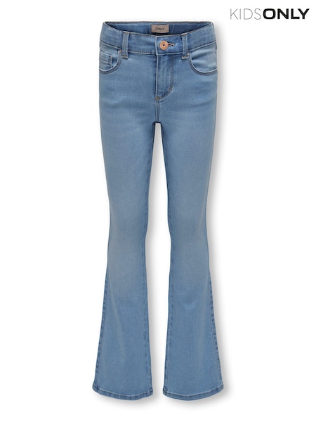 תכול - Only Kids Flare Leg Jeans With Adjustable Waist (Q94694) | ‏101‏₪