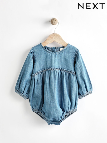 Denim Baby Bloomer Romper with Tights Set (0mths-3yrs) (Q94806) | R$ 175 - R$ 195