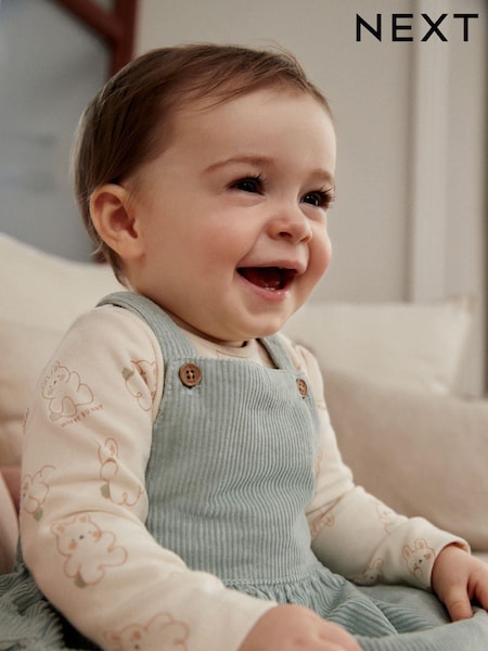 أخضر نعناعي - Corduroy Baby Pinafore Dress (0mths-2yrs) (Q94820) | ‏56 د.إ.‏ - ‏ 63‏ د.إ.