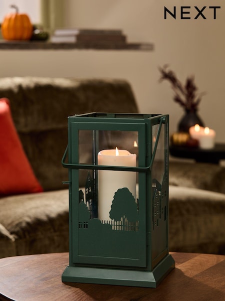 Green Cut-Out House Lantern (Q94891) | kr467