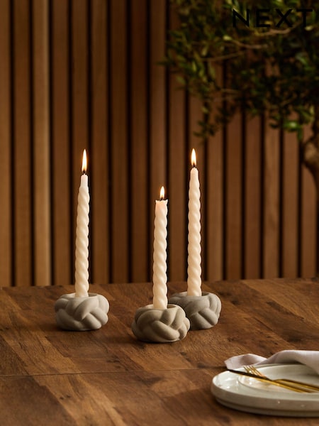 Set Of 3 Knot Tea Light Candle Holders (Q94901) | ‏37 د.إ.‏