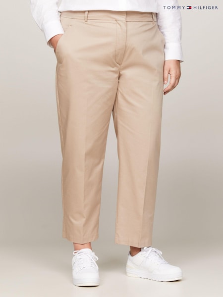 Tommy Hilfiger Cream Curve Slim Straight Chinos Trousers (Q94919) | €65