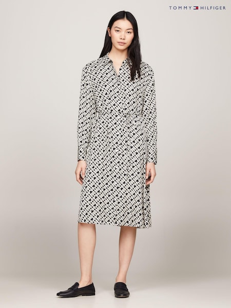 Tommy Hilfiger Black Midi Shirt Dress (Q94925) | 445 QAR