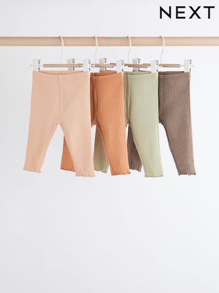 Žajbljevo zelena rebrasta - Baby Leggings 4 Pack (Q95312) | € 12 - € 14