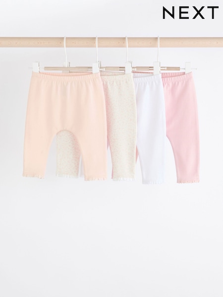 Blanco/rosa - Baby Leggings 4 Pack (0mths-2yrs) (Q95321) | 18 € - 21 €