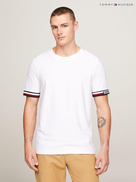 Tommy Hilfiger White Monotype T-Shirt (Q95334) | €51