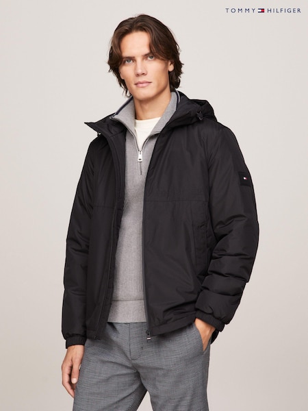 Tommy Hilfiger Black Portland Hooded Jacket (Q95374) | €161
