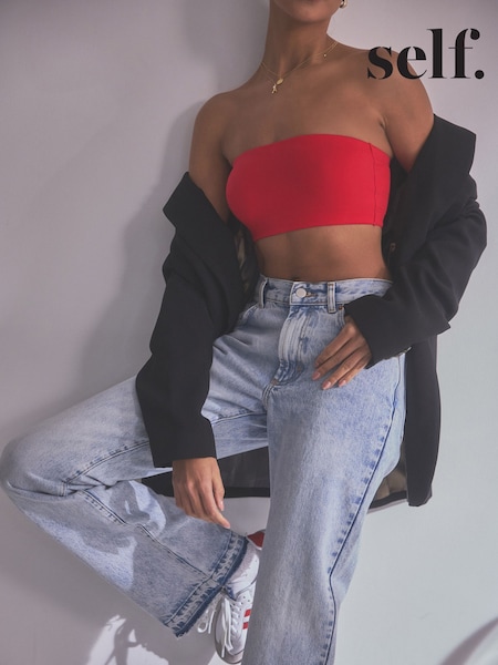 self. Red Bandeau Bra (Q95411) | €7