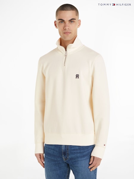 Tommy Hilfiger Monogram Cream Sweatshirt (Q95596) | €37