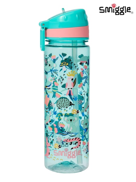 Smiggle Blue Hi There Drink Up Plastic Drink Bottle 650Ml (Q95621) | 32 QAR