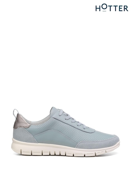 Hotter Grey Wide Fit Gravity II Lace-Up Shoes (Q95693) | LEI 663